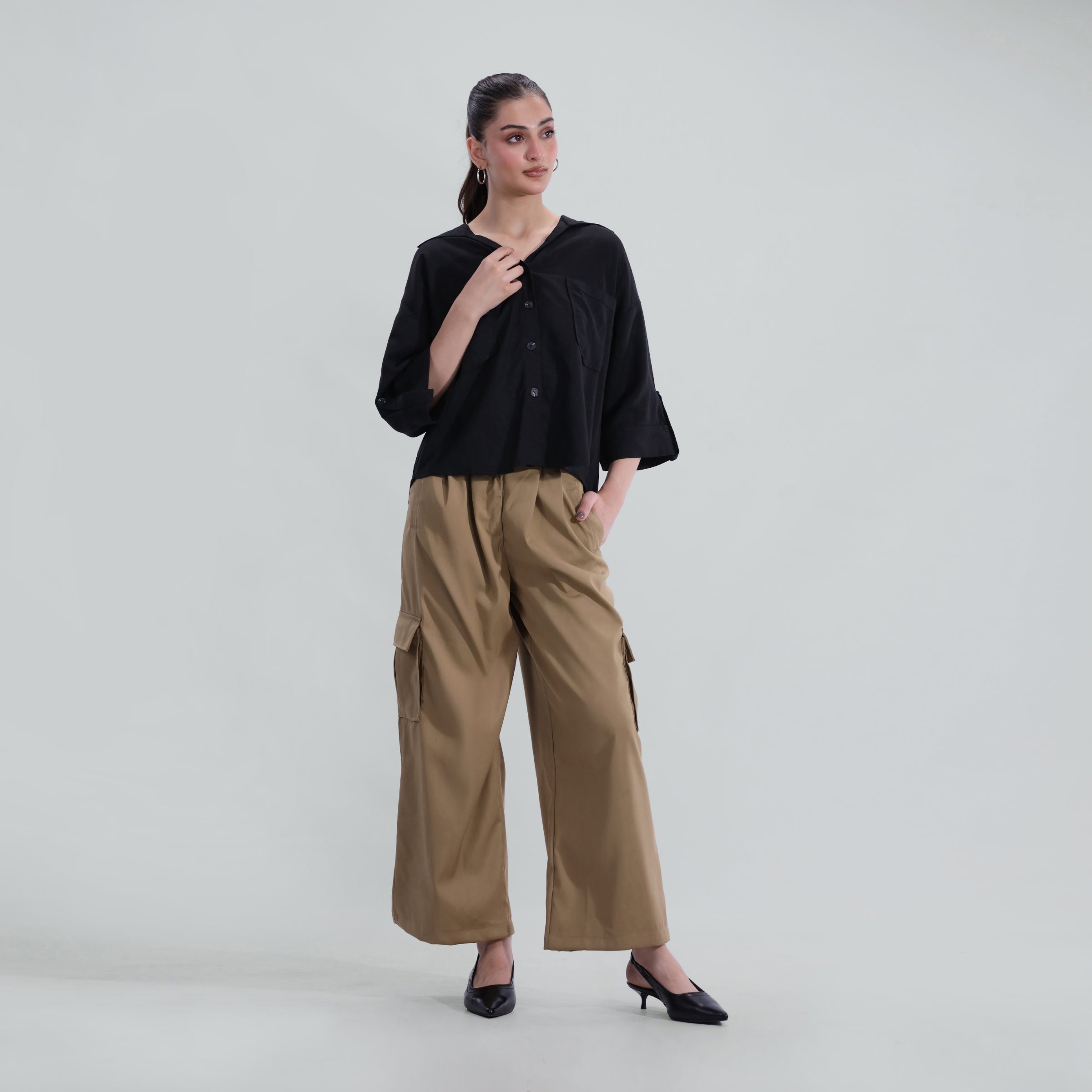 Pleated Cargo Pants