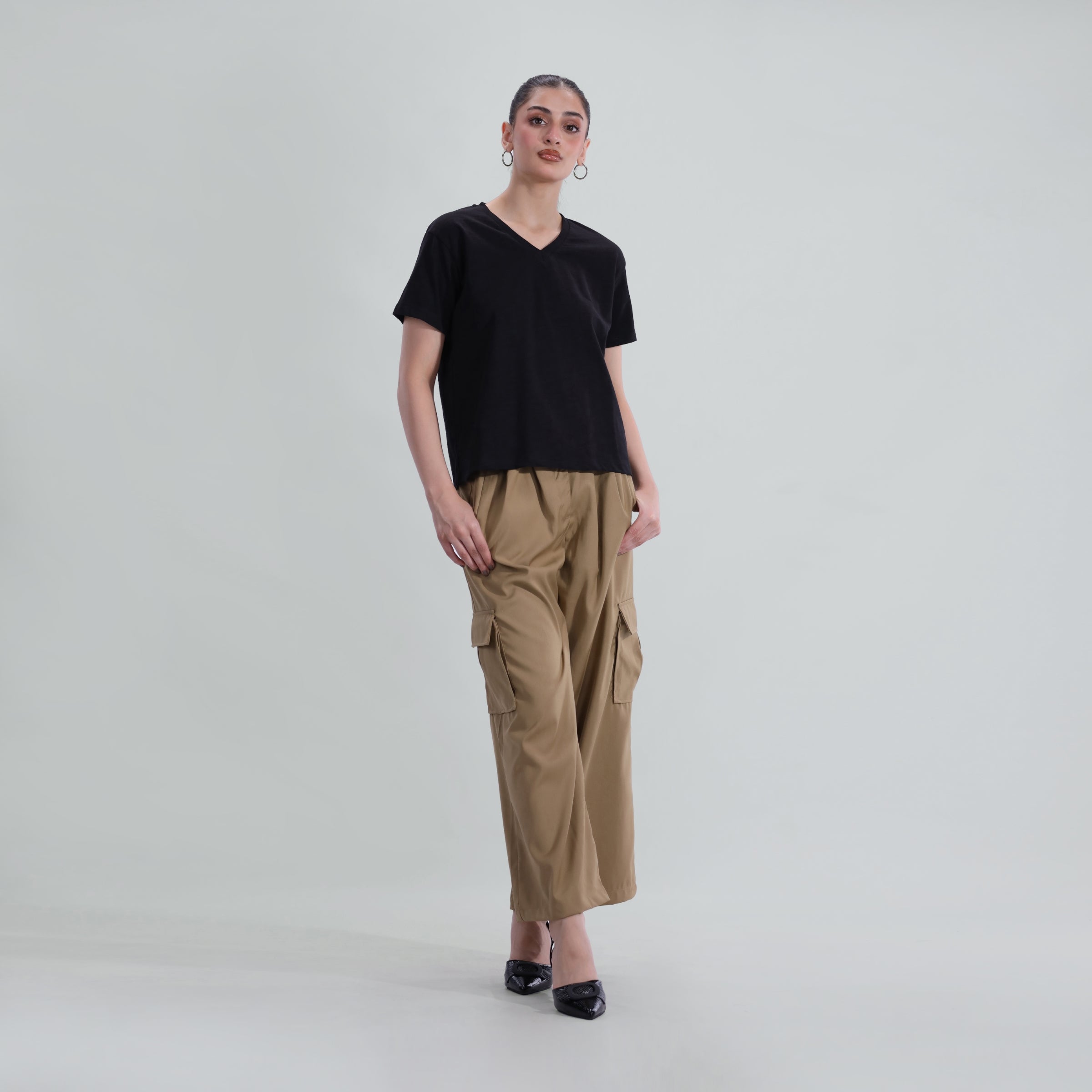 Pleated Cargo Pants