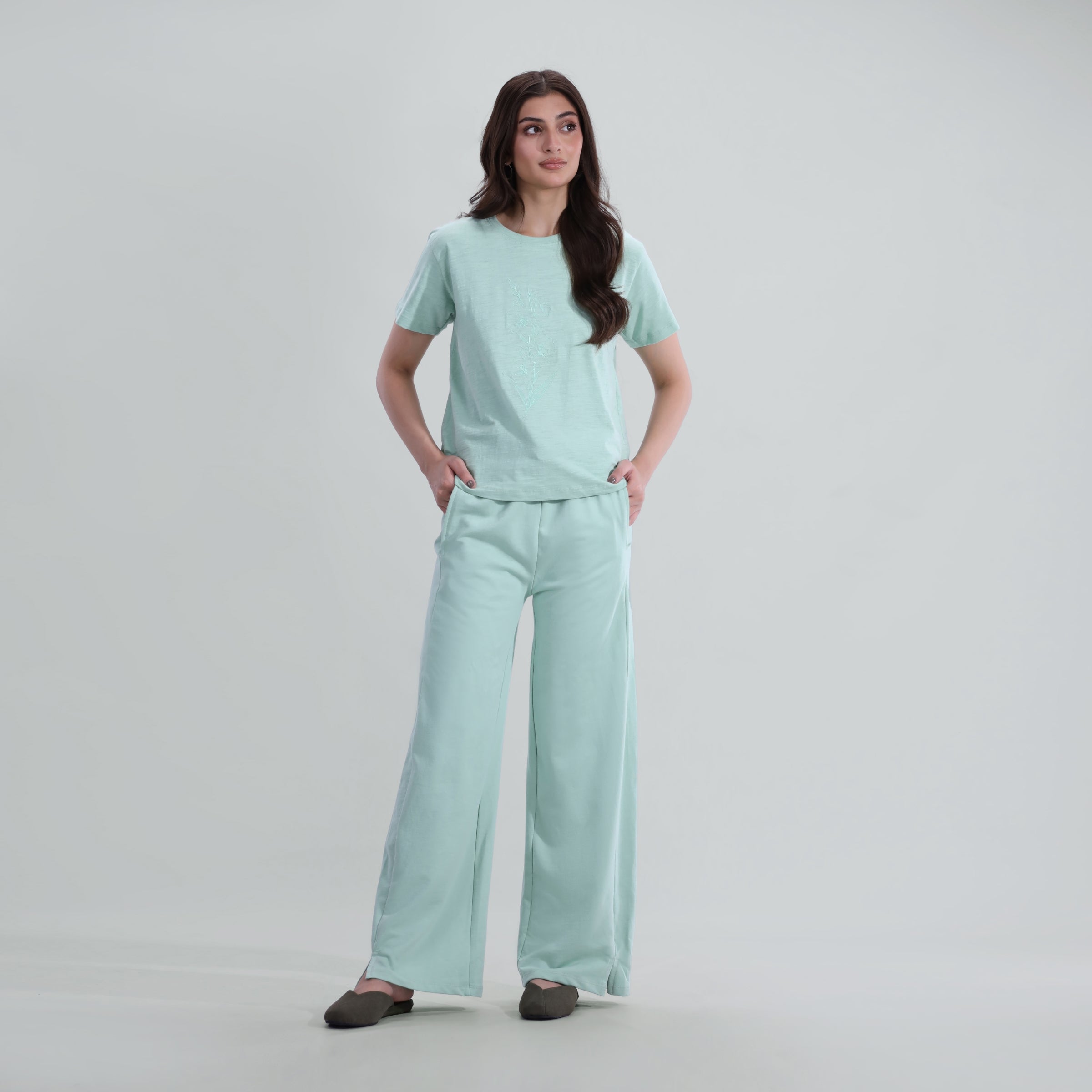 Twill Terry Pleated trouser