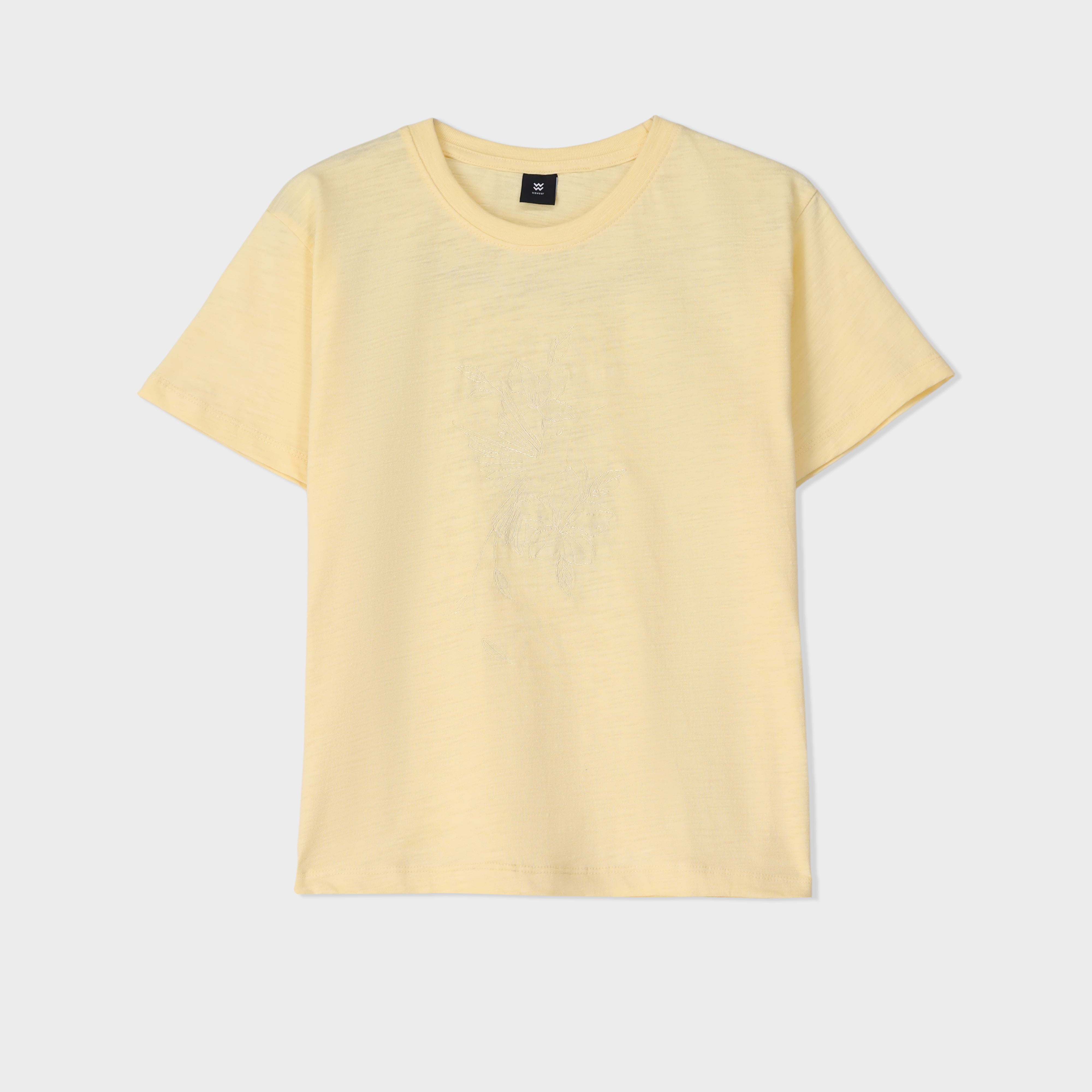 Slub Embroidered Tee