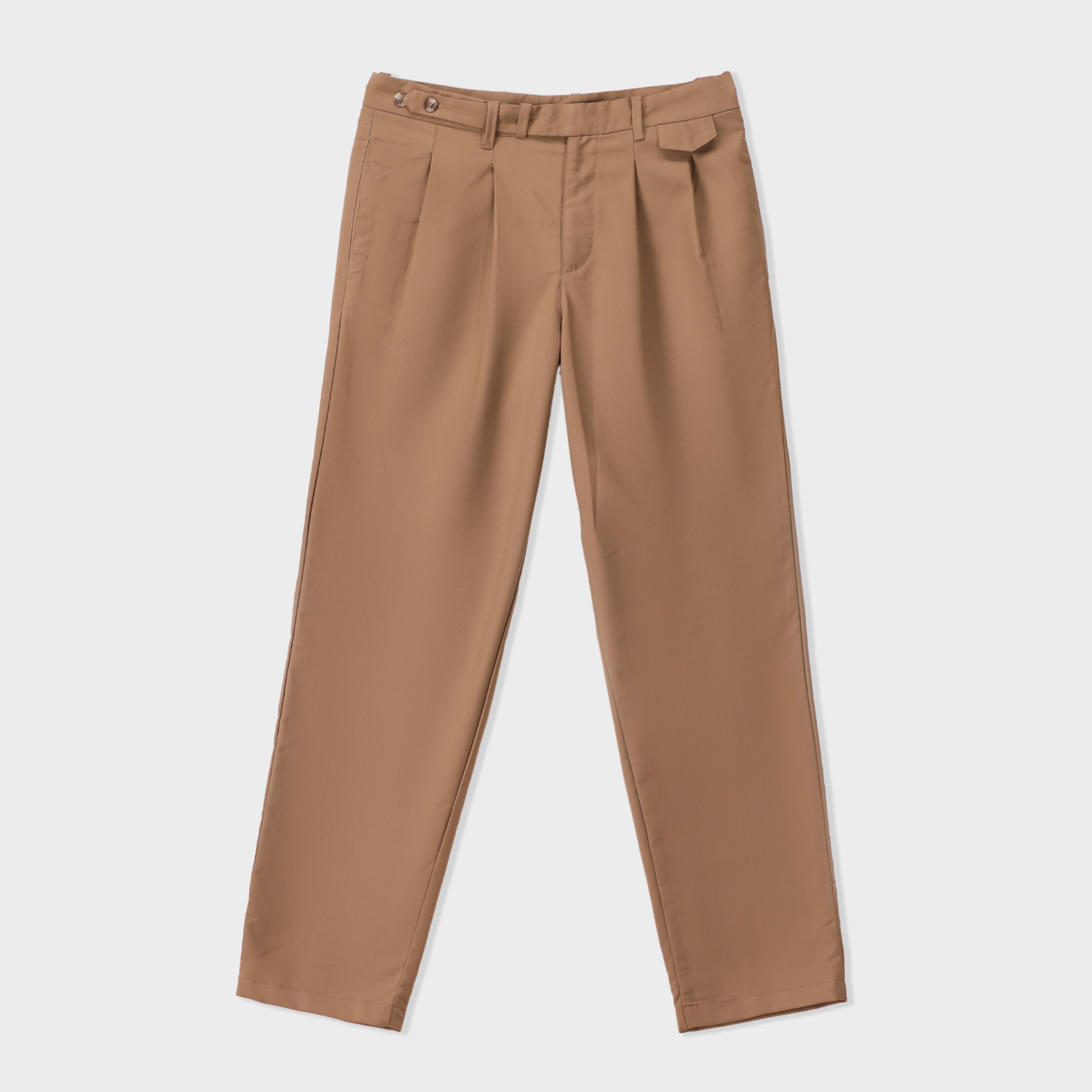 Pleated Pant with Belt Details