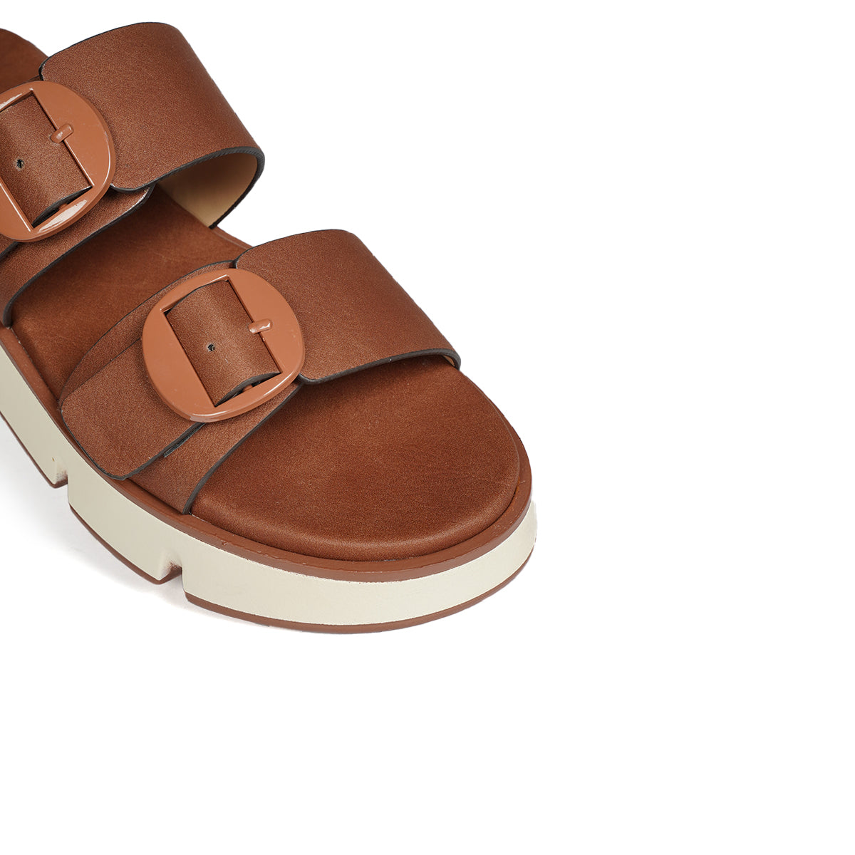 Metal Buckle Half Qantas Slippers