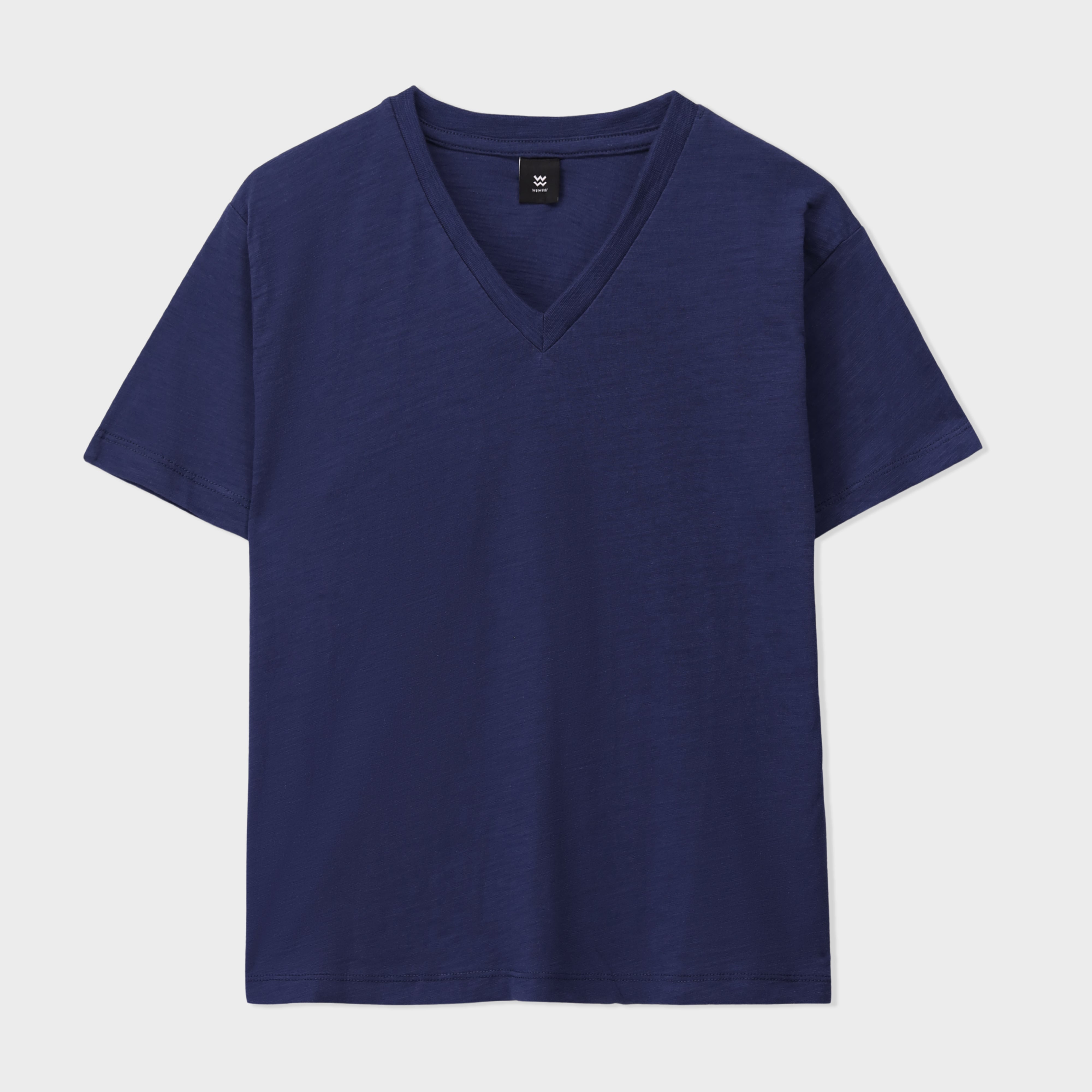 Slub V neck Tee