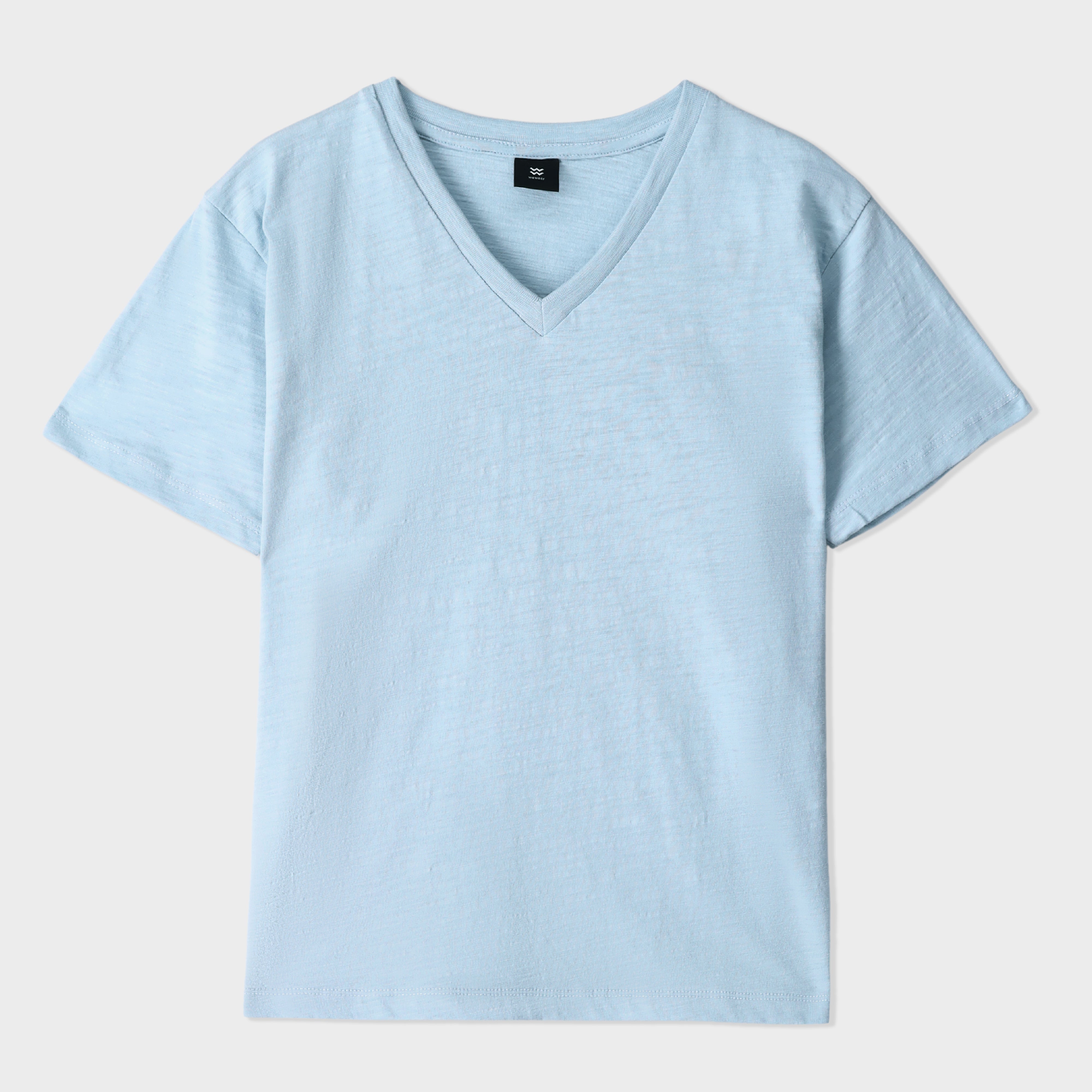 Slub V neck Tee