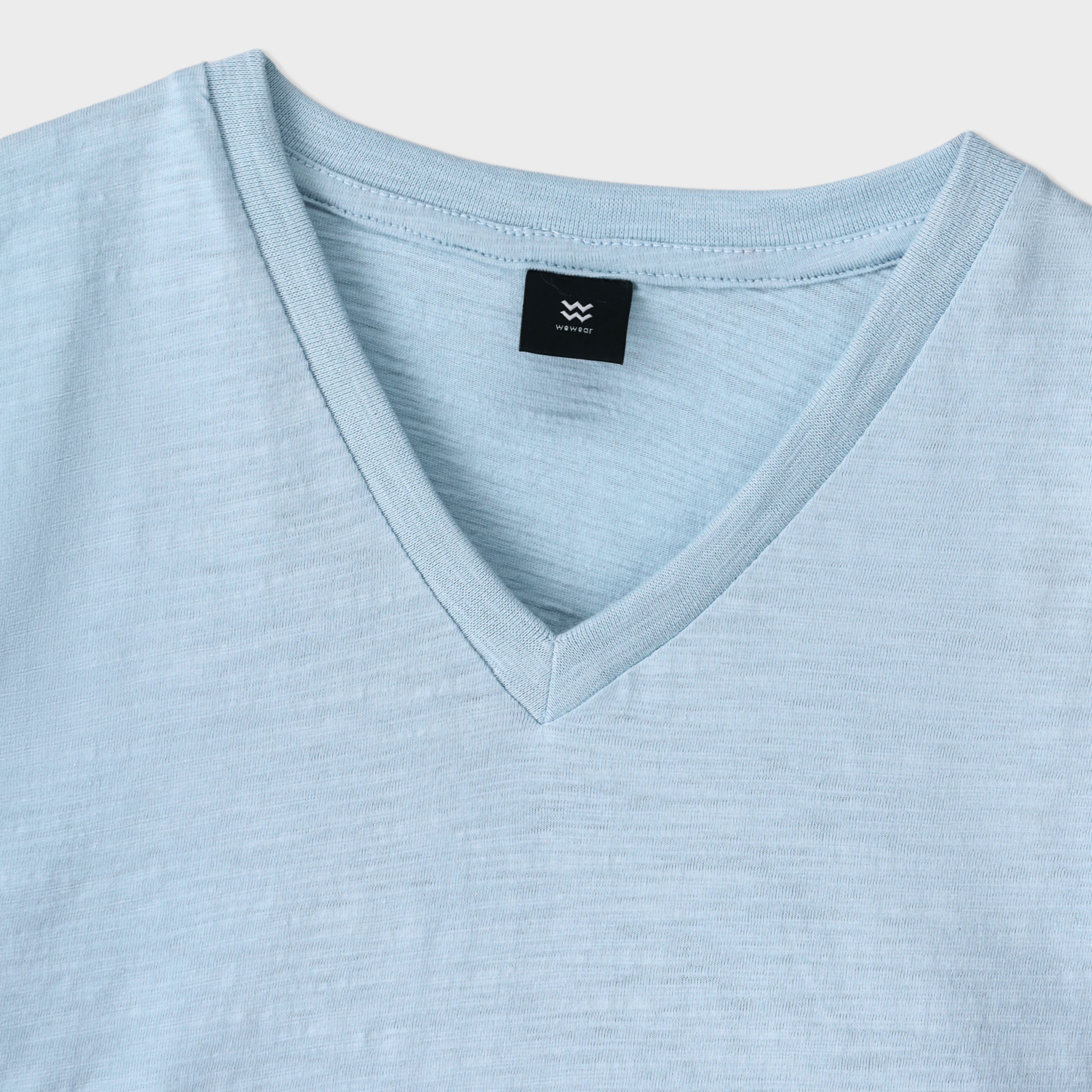 Slub V neck Tee