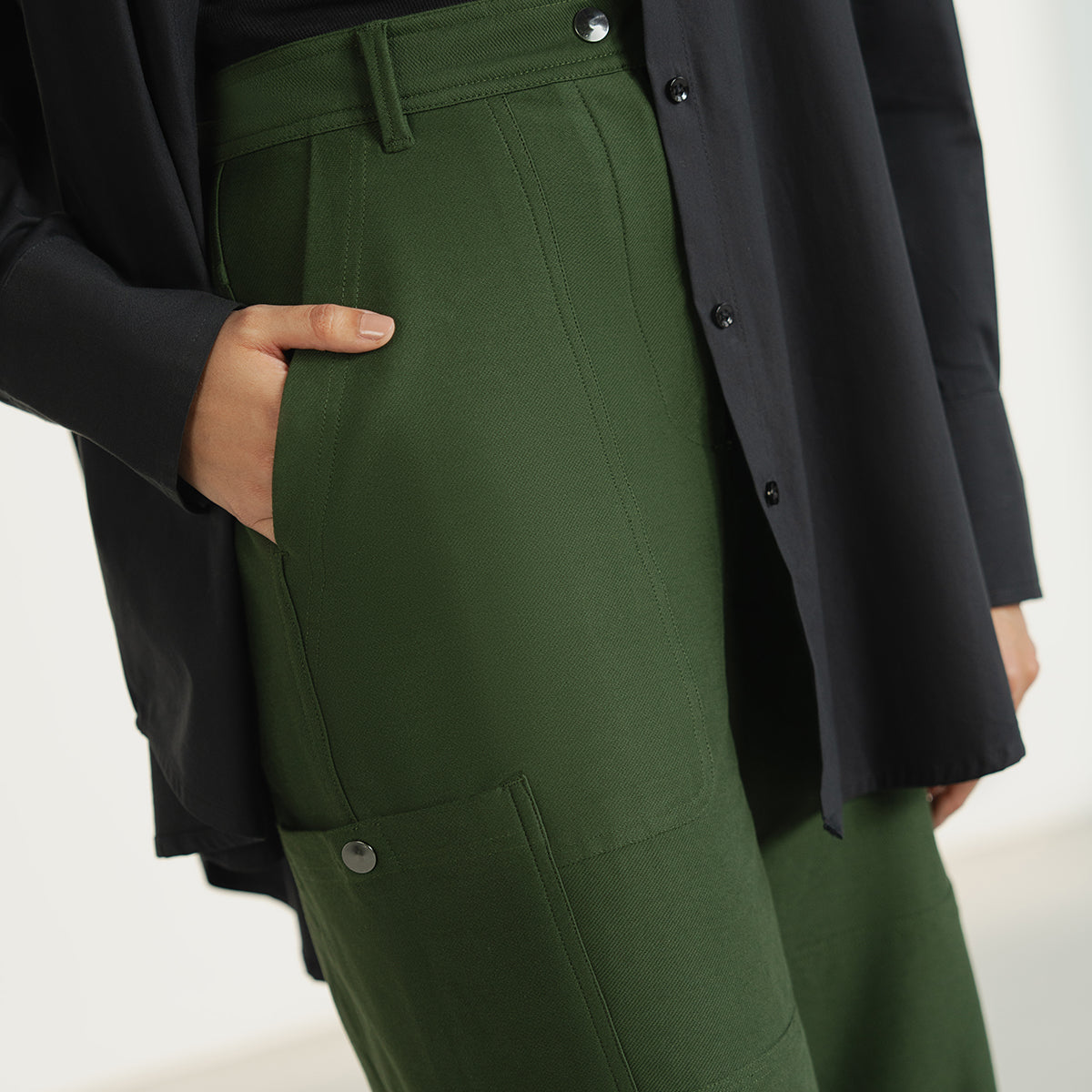 Twill Terry Cargo Pants