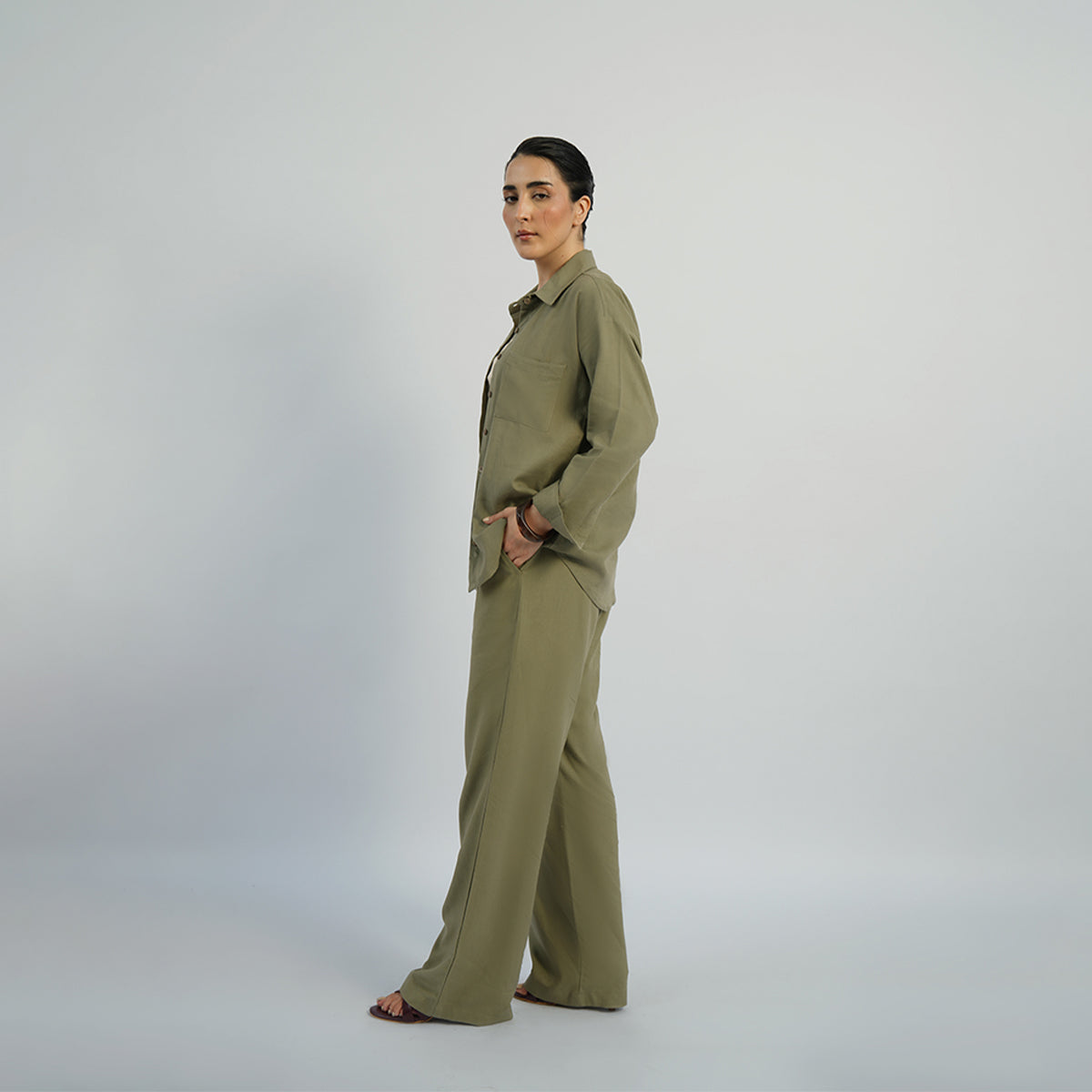 Cottonello Olive Trouser