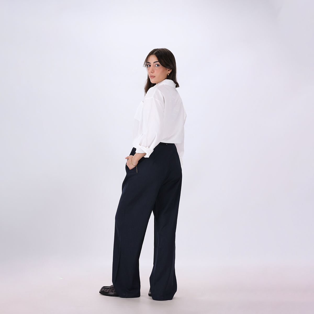 Concealed Belt Tailored Pant