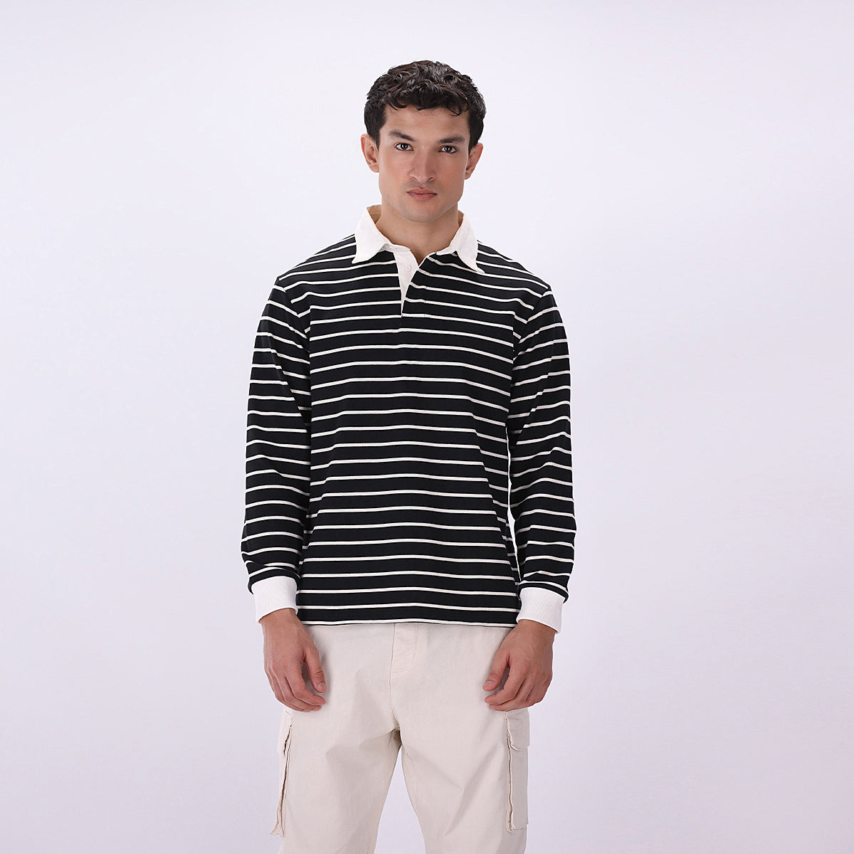 Yarn dyed Rugby Polo