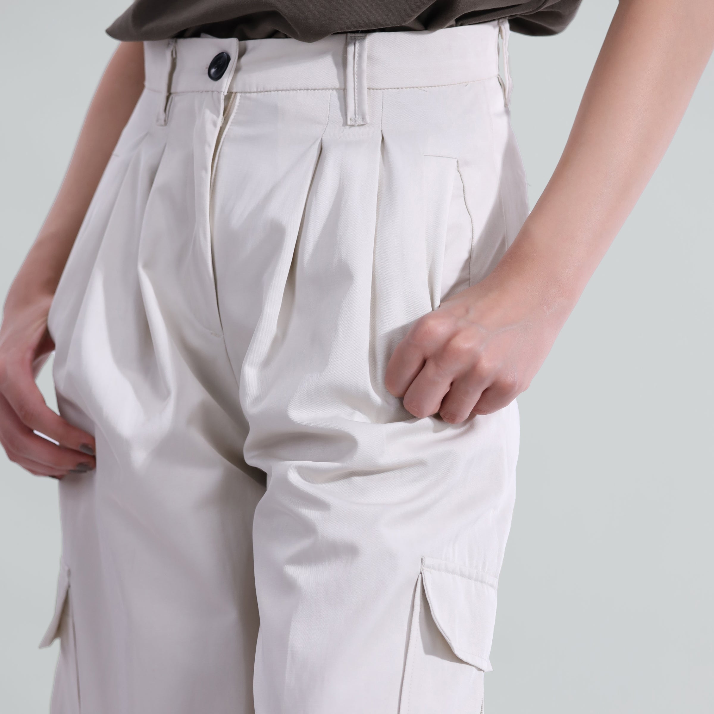 Pleated Cargo Pants