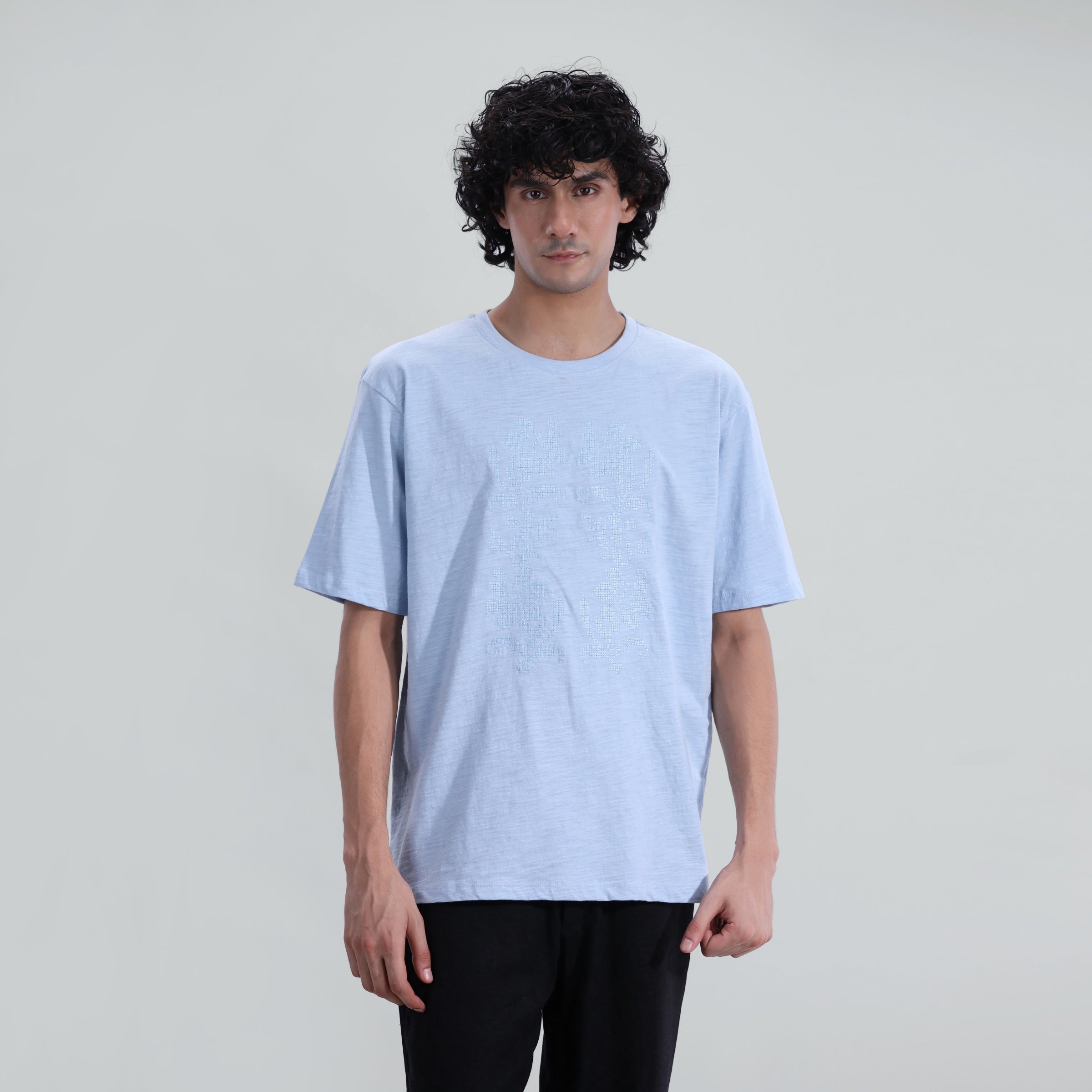 Slub Embroidered Tee