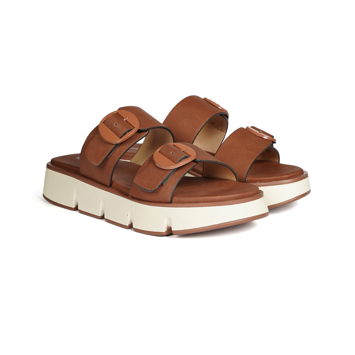 Metal Buckle Half Qantas Slippers