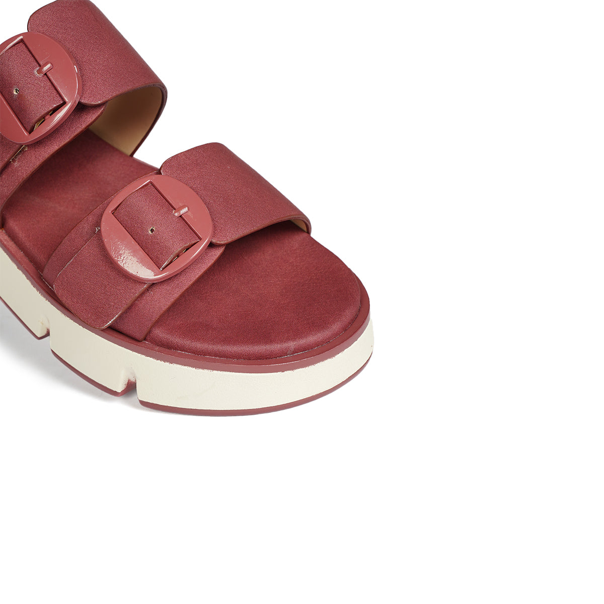 Metal Buckle Half Qantas Slippers