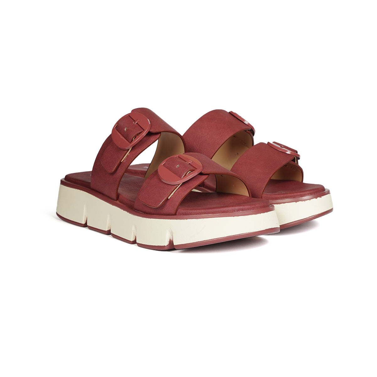 Metal Buckle Half Qantas Slippers