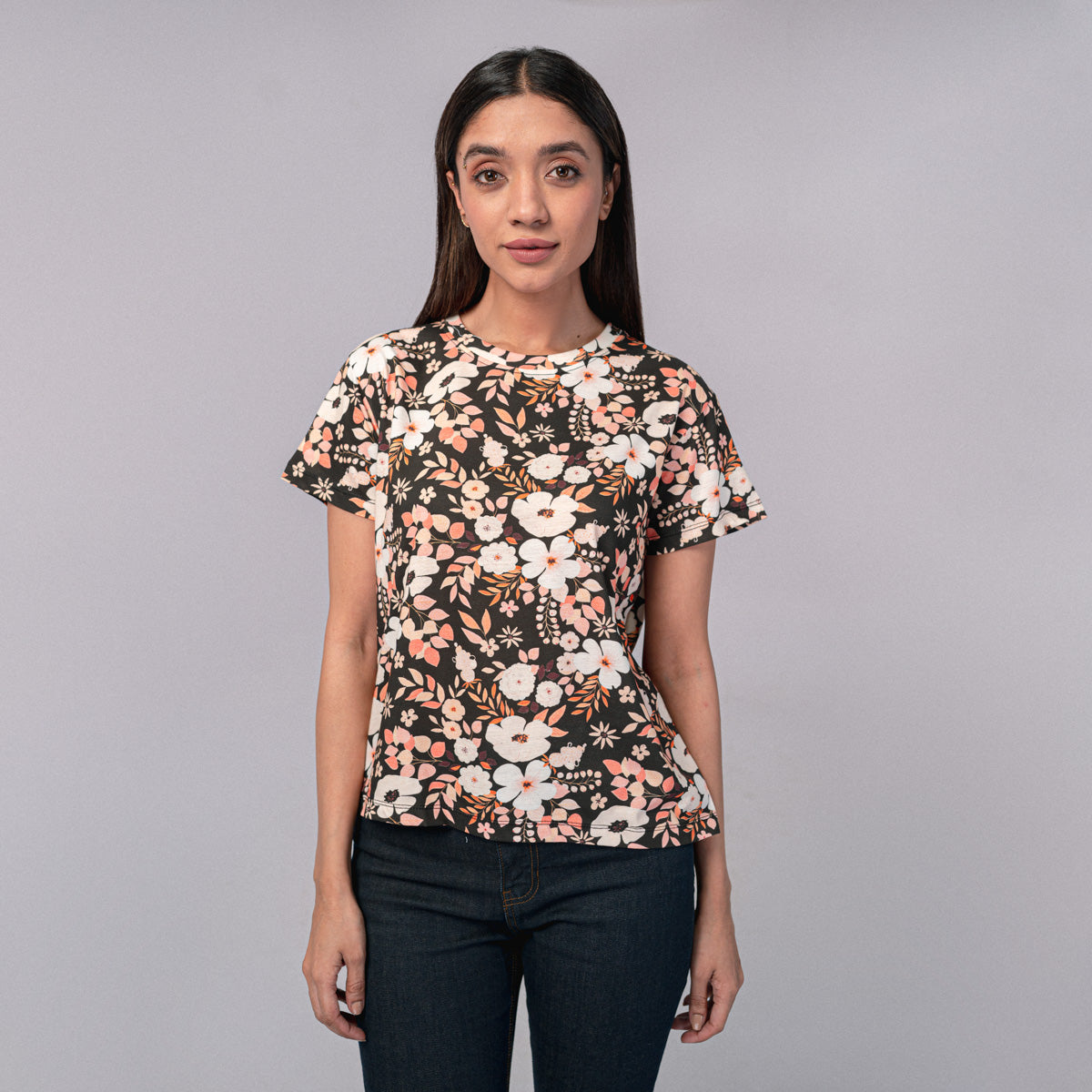 Printed & Embroidered T-Shirt - HSSW1230012