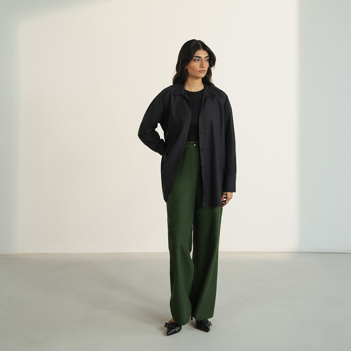 Twill Terry Cargo Pants