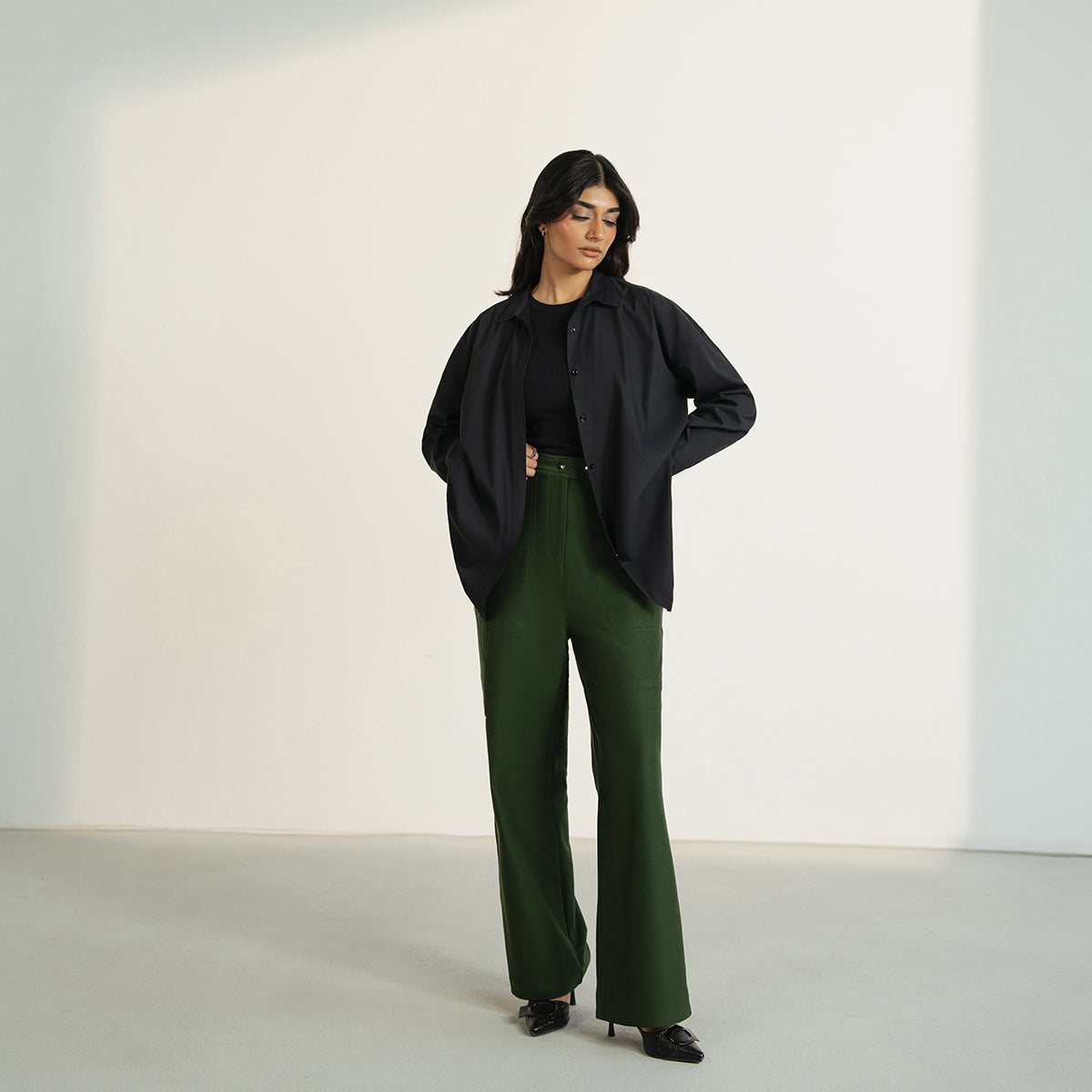 Twill Terry Cargo Pants