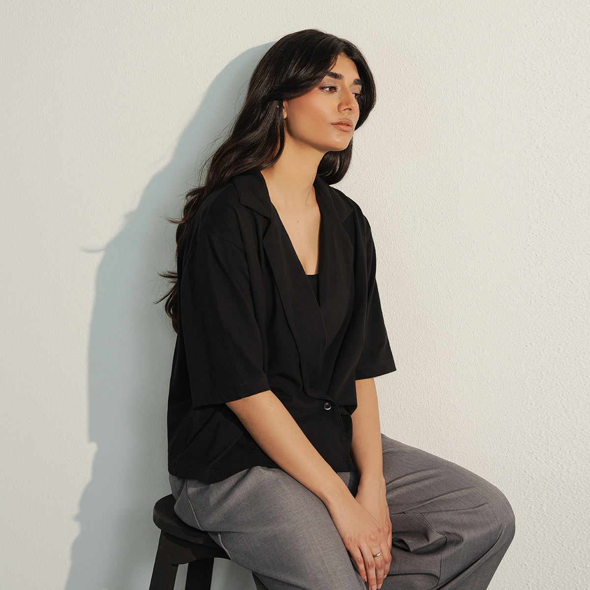 Assymetrical Pique Top