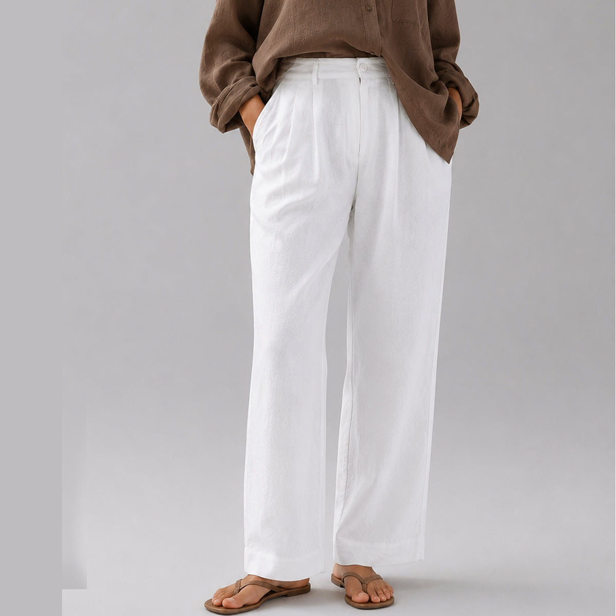 Cottonello Pleated Pants