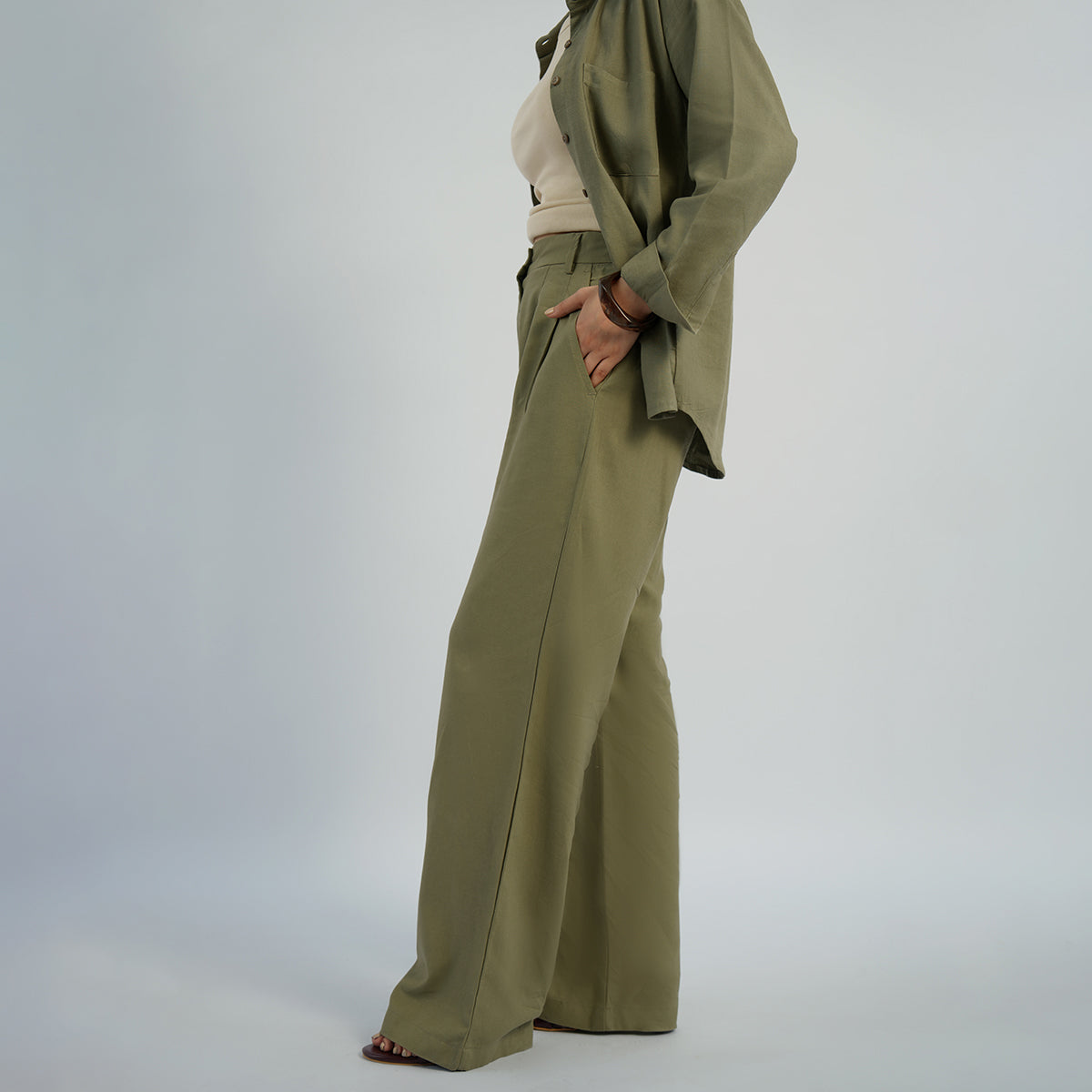 Cottonello Olive Trouser