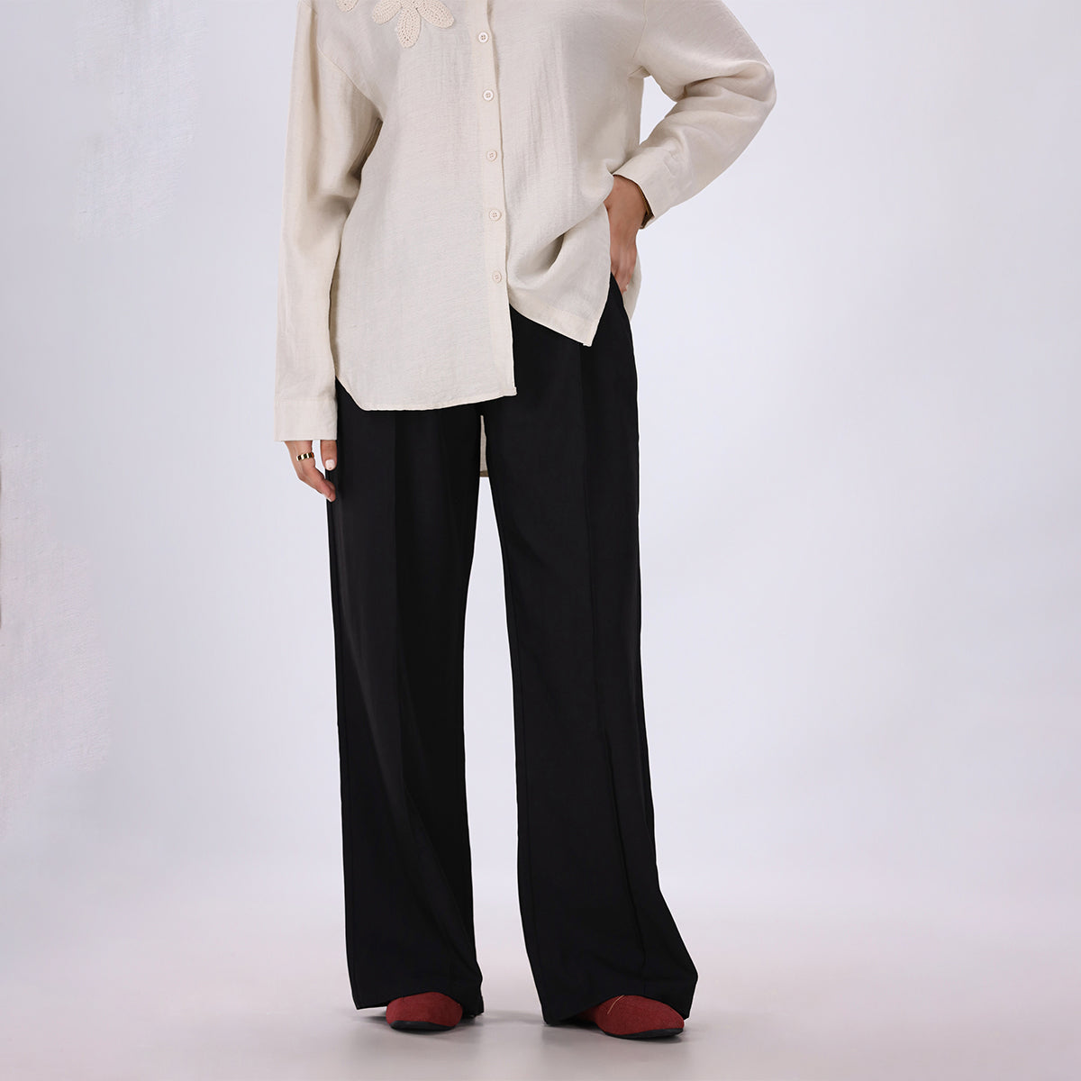 Concealed Belt Tailored Pant