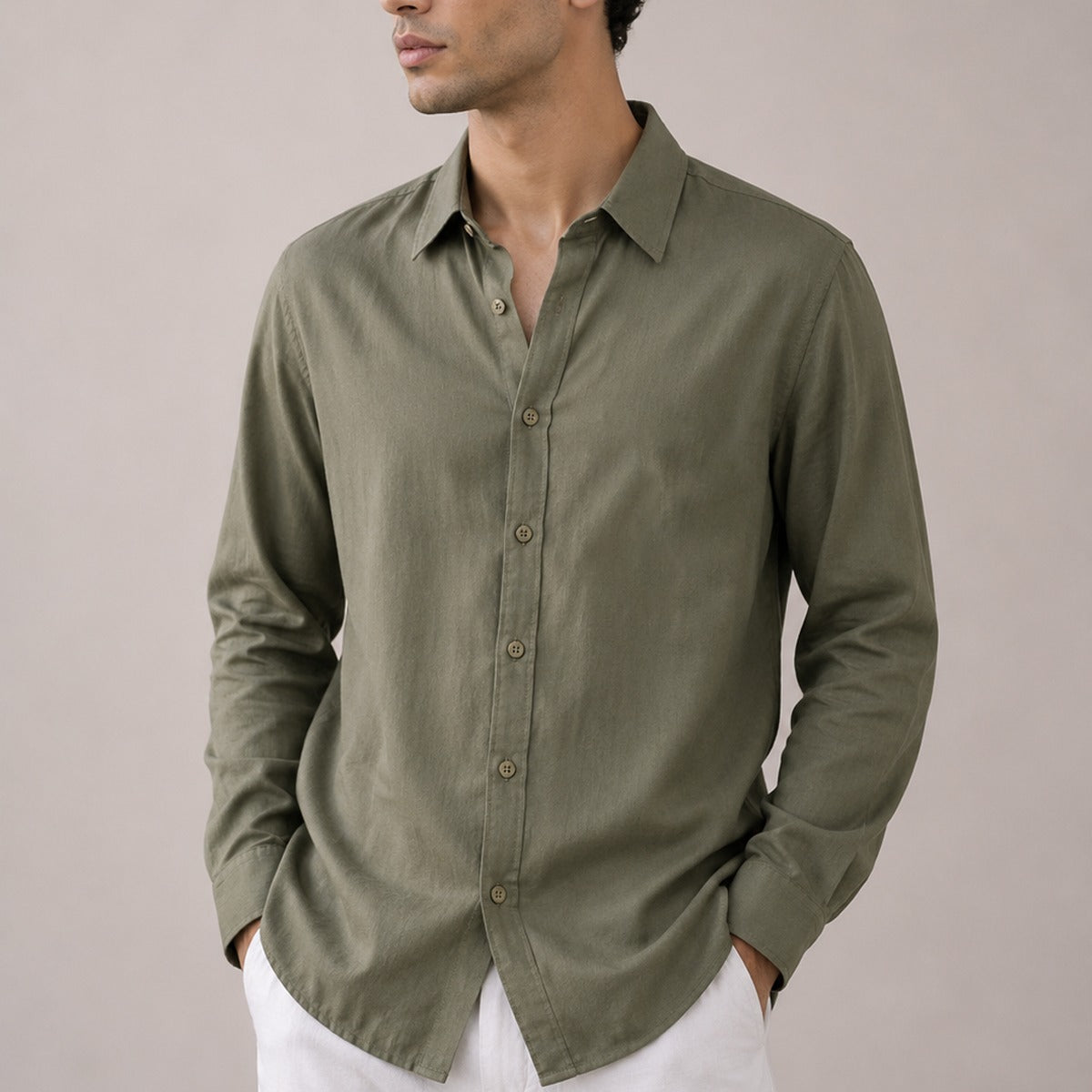 Cottonello Regular Olive Shirt