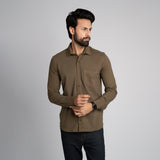 Pique Fabric Button Down Shirt - HSSM1230015