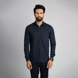 Pique Fabric Button Down Shirt - HSSM1230015
