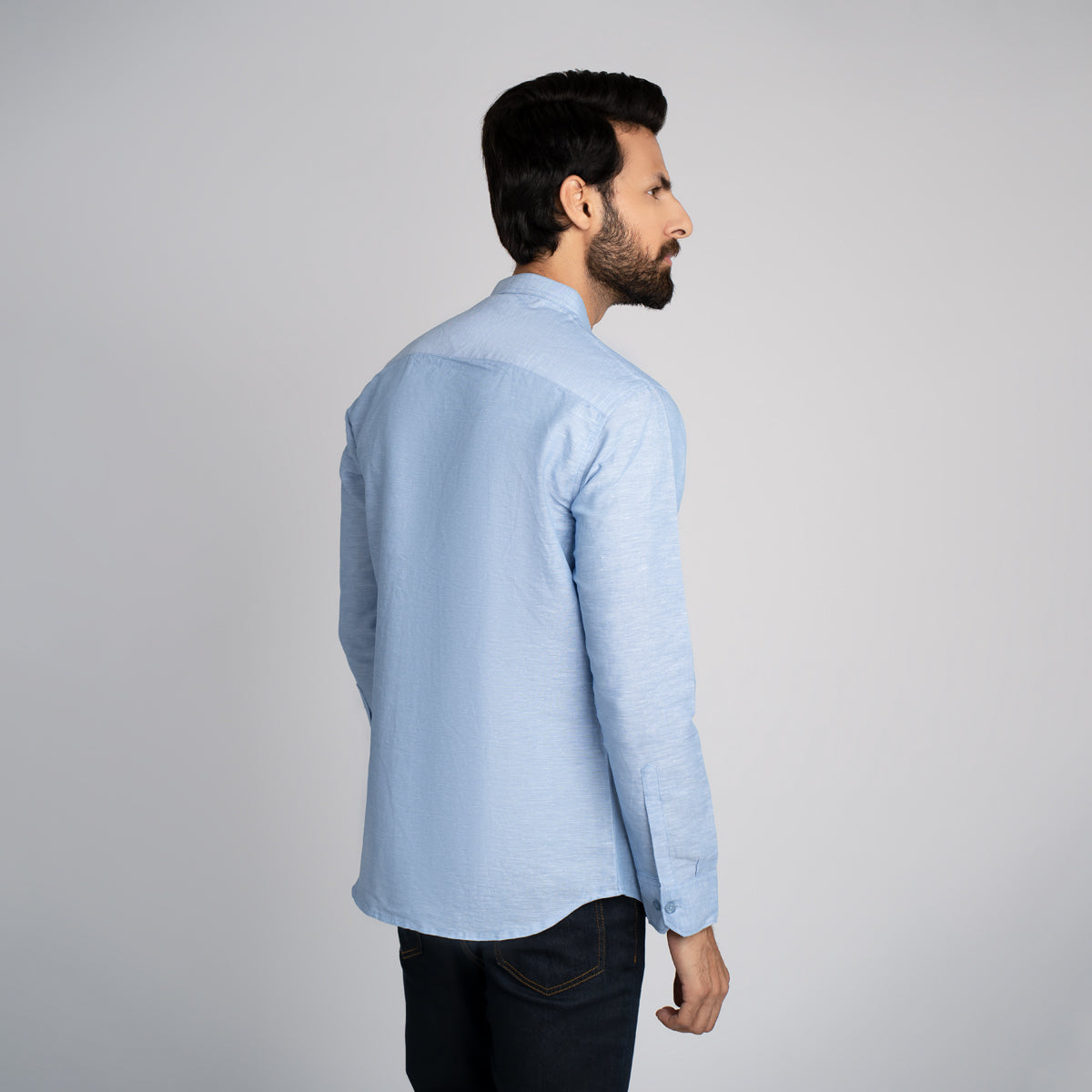Linen Plain Slim Shirt - HSSM3230005