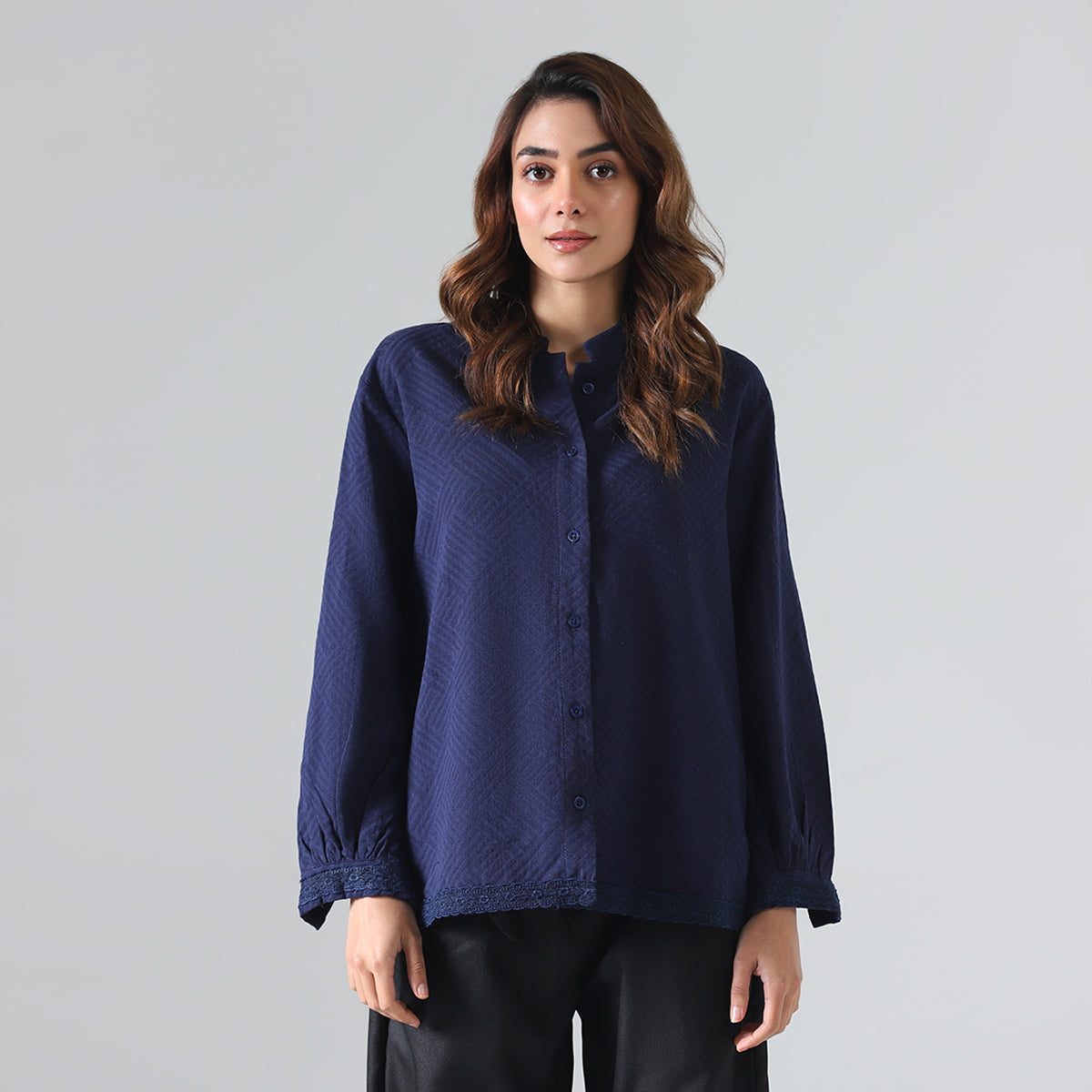 Embroidered Button TOP-HWWF322014